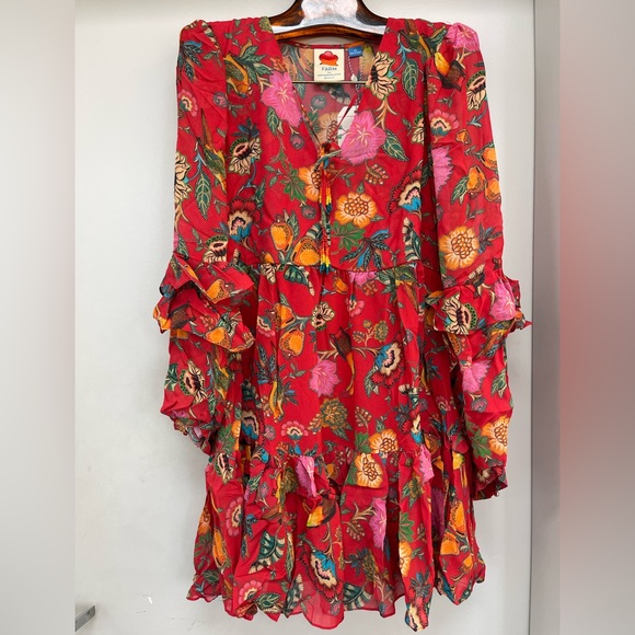 FARM Rio Dresses & Skirts - FARM RIO ANTHROPOLOGIE MINI DRESS ROSES